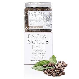 Natural exfoliating coffee facial scrub