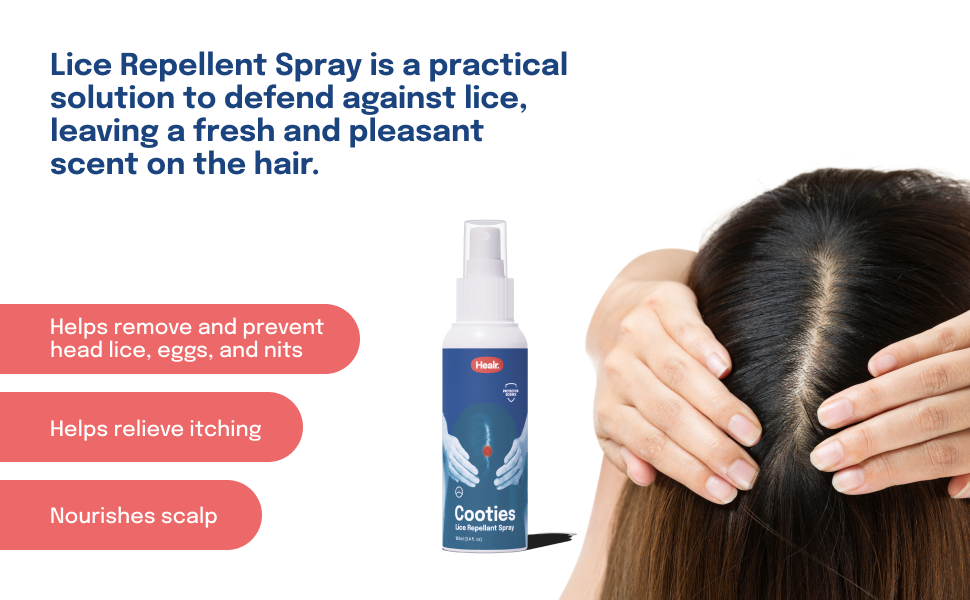 Healr Cooties Lice Repellent Spray Effective Nit Repellent Spray For
