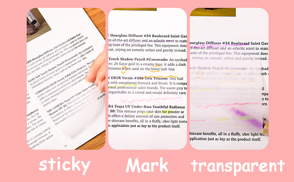 Fitn beau 300Pcs Transparent Sticky Notes, Clear Post it Translucent