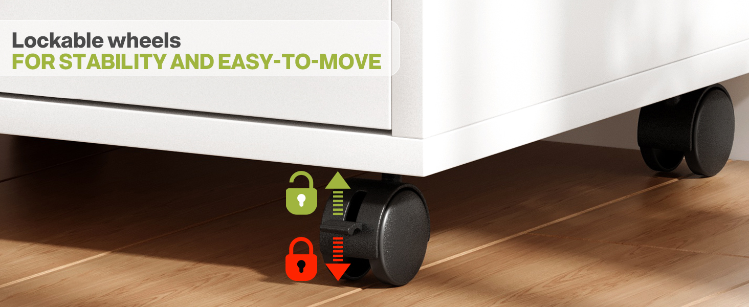 Drawer Cabinet with Wheels