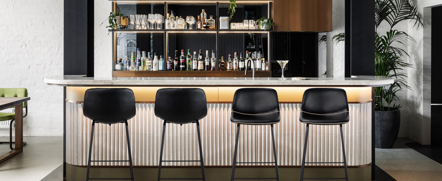 black bar stools set of 4