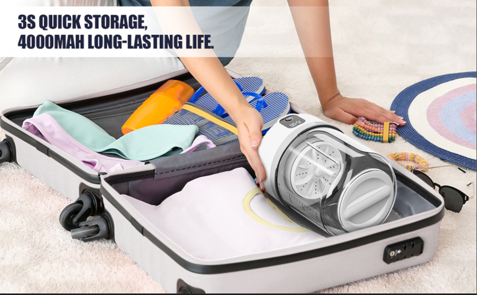 Underwear Washing Machine, Upgrade Mini Portable Washing Machine Rechargeable Underwear Washer Deep Cleans Small Clothes for Apartment, Dorm, RV, Travel & Hotel Use 10 underware washer