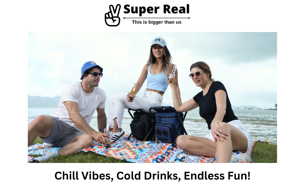 Black Cooler Chair Chill vibes, Cold drinks, endless fun