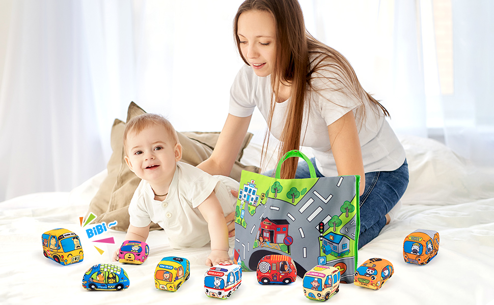 SYNARRY Soft Car Toys for 1 Year Old Boy, Baby Boy Toys 6 to 12 Months 1218 Months