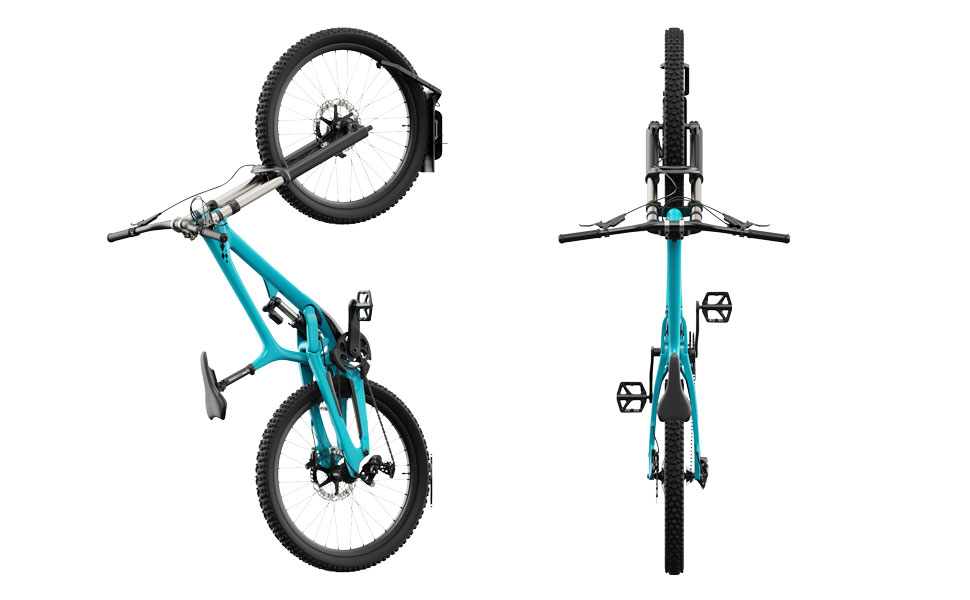 WiwiIron Swivel Bike Wall Rack, Vertical Bicycle Wall Mount