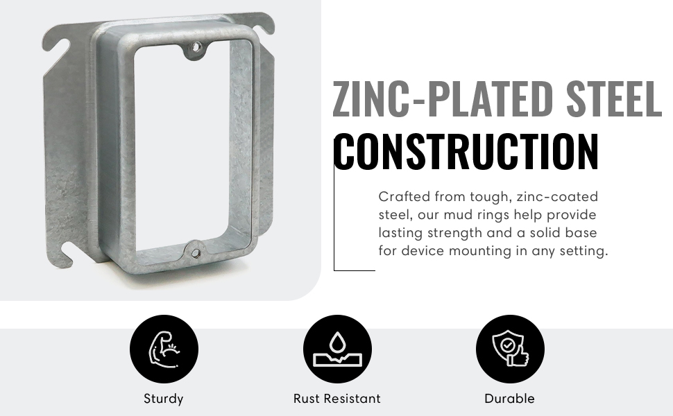 Plaster Ring Mud Ring, Blank Wall Plate Cover, Junction Box Blank Outlet Cover