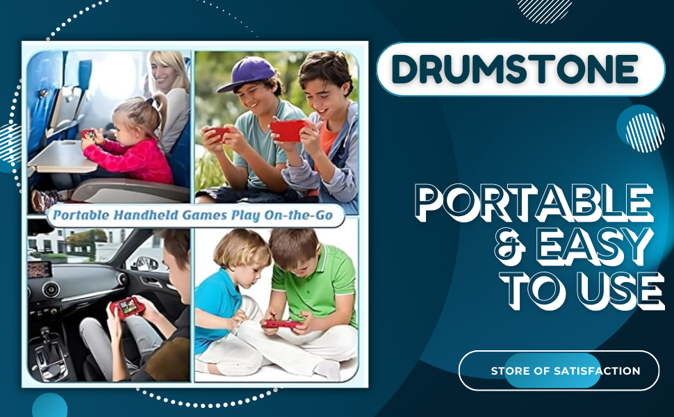 DRUMSTONE { 𝑩𝑼𝒀 𝑶𝑵𝑬 𝑮𝑬𝑻 𝑶𝑵𝑬 } Handheld Video Game ... 9 Handheld Video Game Console for Kids