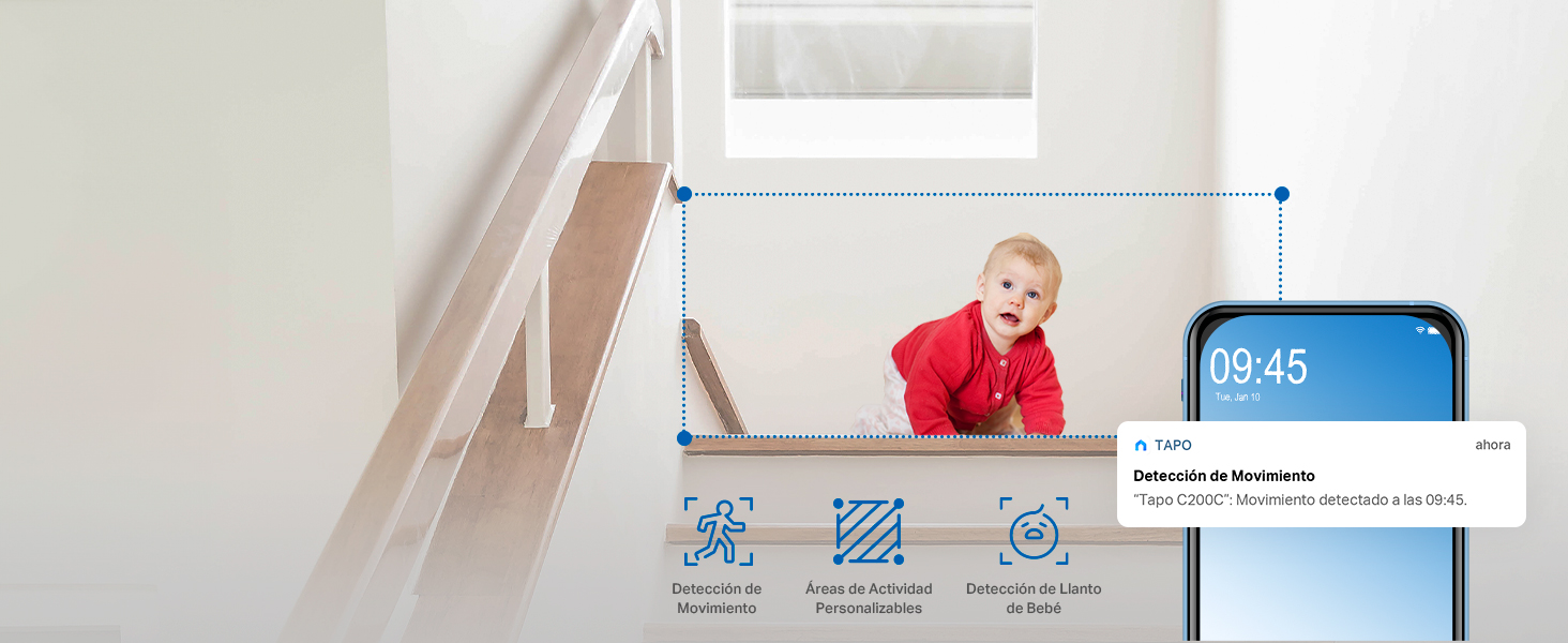 Tapo C200C - Câmara de Vigilância Wi-Fi 360°, 1080p, Visão Noturna, Detecção IA