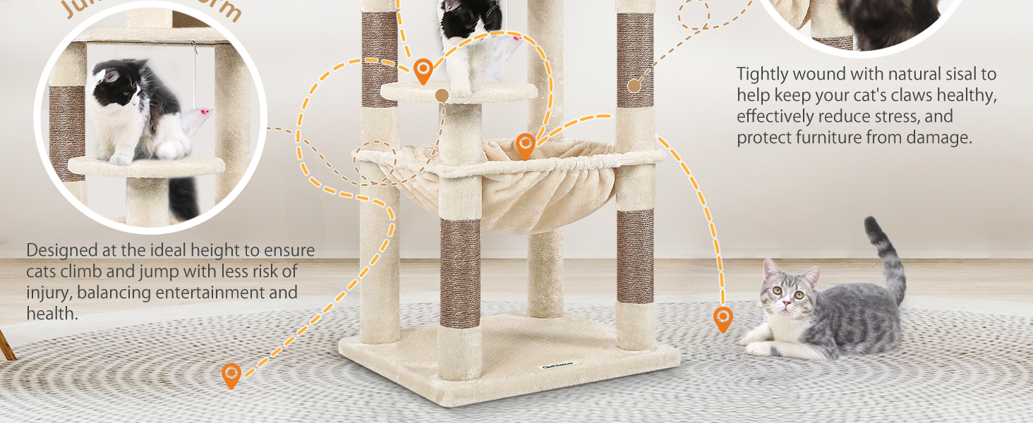 middle cat tree