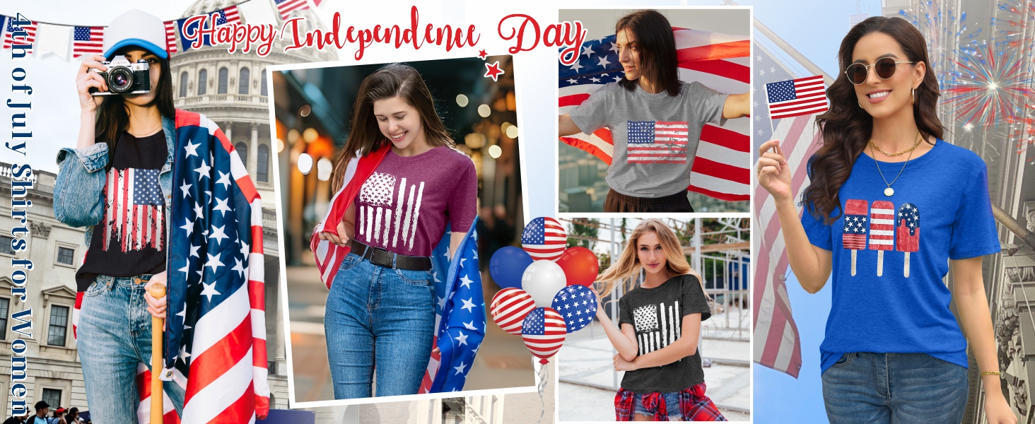 4th of july shirts women