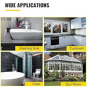 VEVOR Pistolet A Cartouche 6500 N Pistolet A Mastic Sans Fil Pistolet A Cartouche Mecanique 300 ML En Fer Vitesse Controlable Pour Verres Ceramiques Produits Sanitaires Appareils Electriques Toilette 21 Pistolet Ă silicone en cartouche