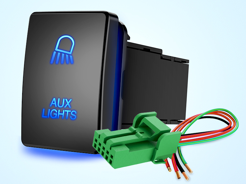 Switchライト puni! Amazon.com: Nilight AUX Lights Push Button Switch 12V ON Off
