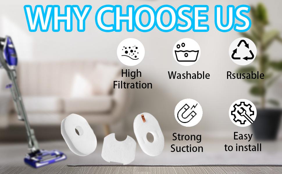 3 Pack Vacuum Replacement Filter for Shark Rocket of HV300