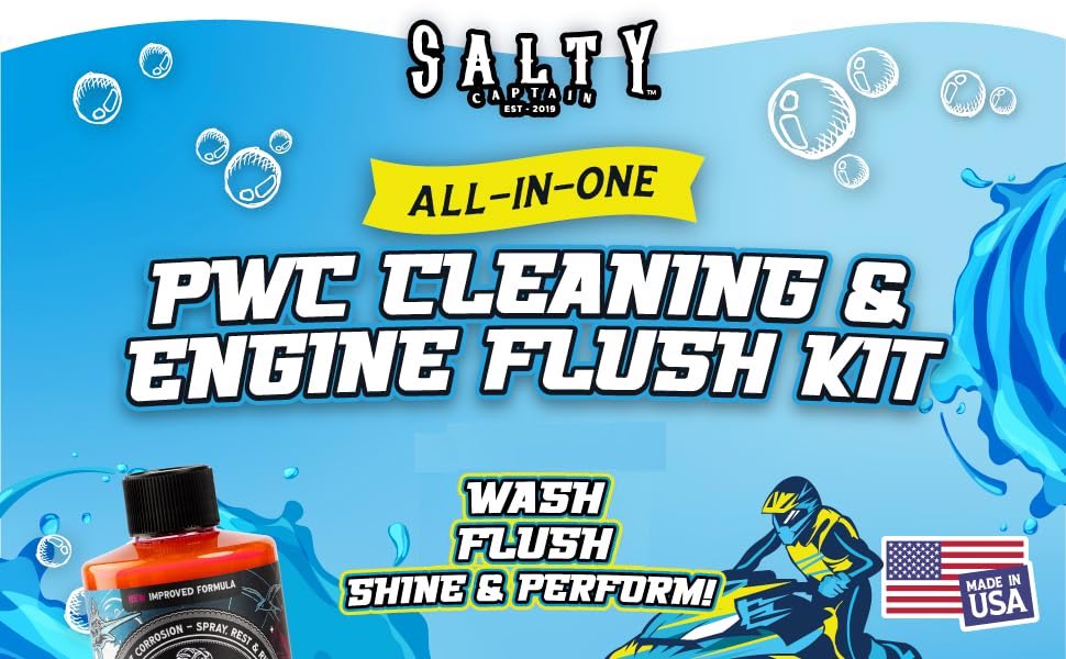 Salty Captain PWC Jet Ski Cleaning Kit Complete Care