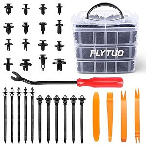 Flytuo 635Pcs Car Push Retainer Clips Kit with Auto Fasteners Assortment