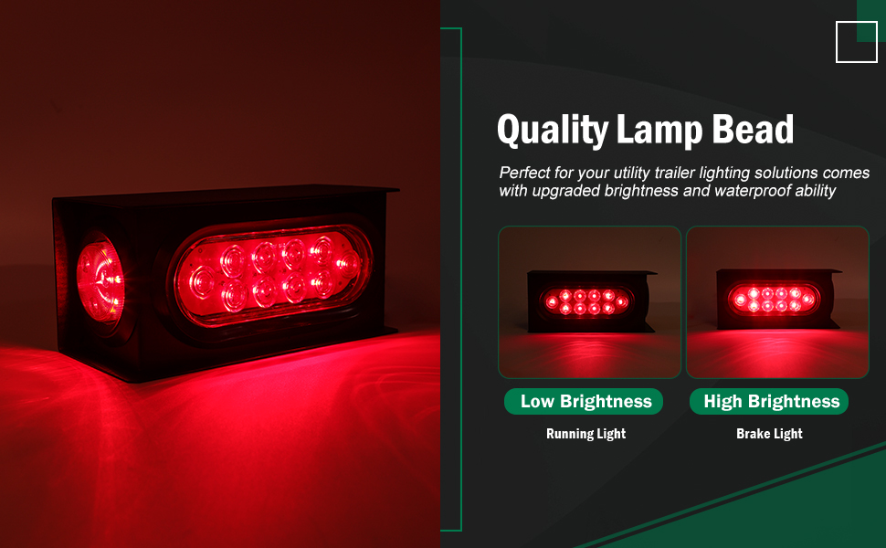 VINAUO LED Trailer Light Kit, Trailer Tail Lights, 6 Inch