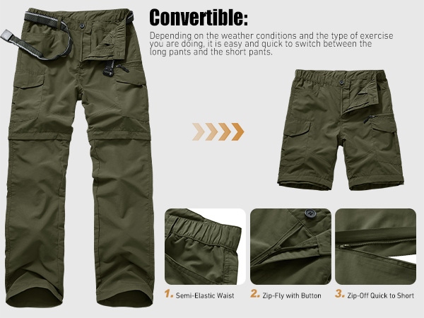 パンツ PACS CONVERTIBLE PANTS Amazon.com: Mens Hiking Convertible Pants Quick Dry Zip Off