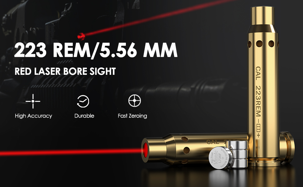 Laser Bore Sight,Upgraded 223/5.56mm Rem Red Bore Sighting