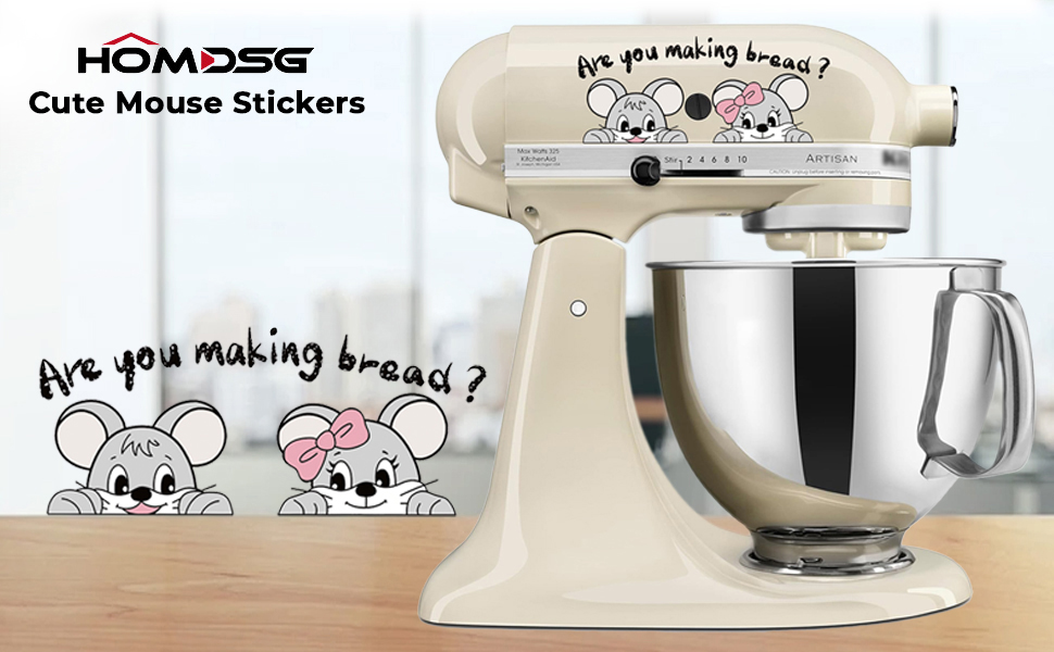HOMDSG Cute Mouse Stickers. Are you making bread?