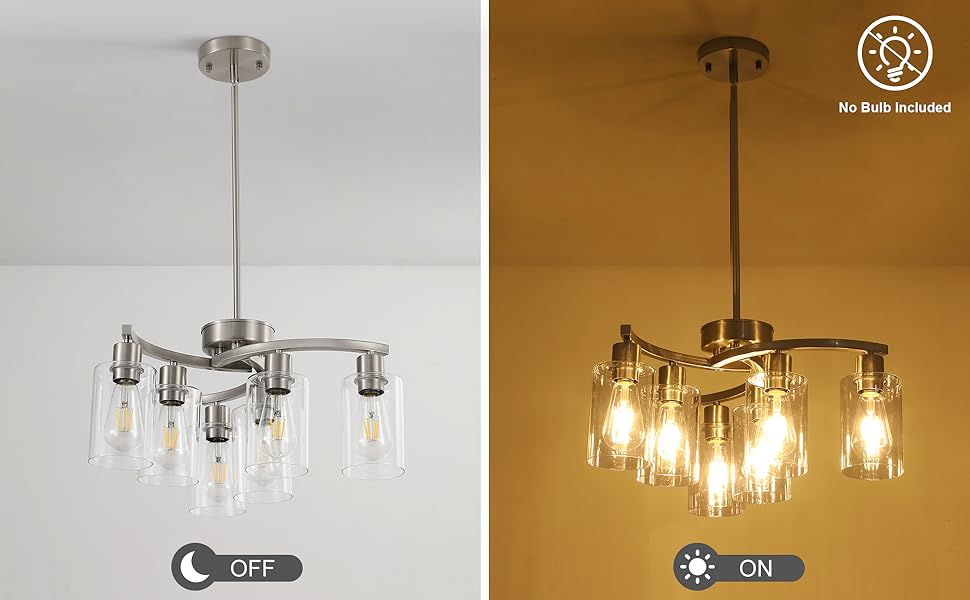 brushed nickel dining room light