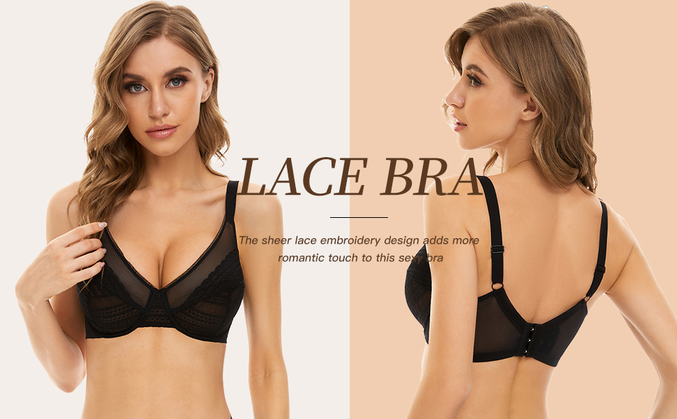bra for women lace bra sheer lace bra underwire bra see through bra underwire support bra sexy bra
