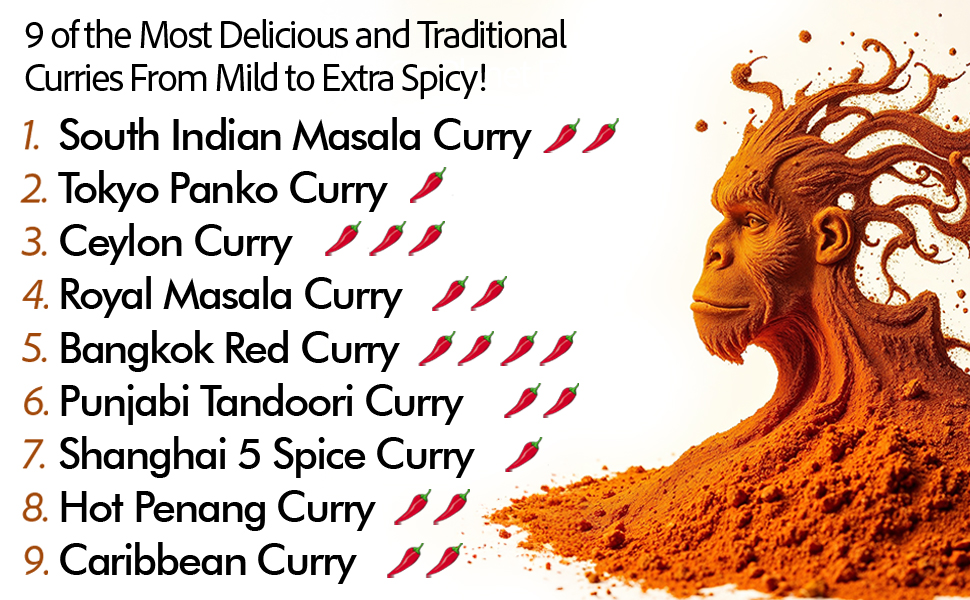 Curry Club by Quasi & Squatch - Curry Night Kit | Curry Gift Box with Nine Unique Curry Powders
