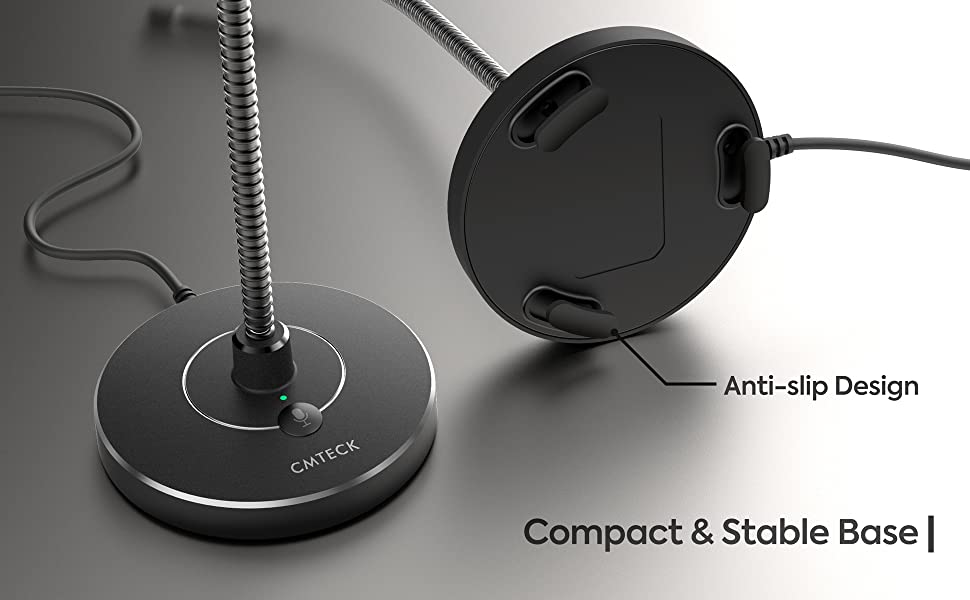 CMTECK USB Computer Microphone G009, NoiseCancelling Recording Desktop