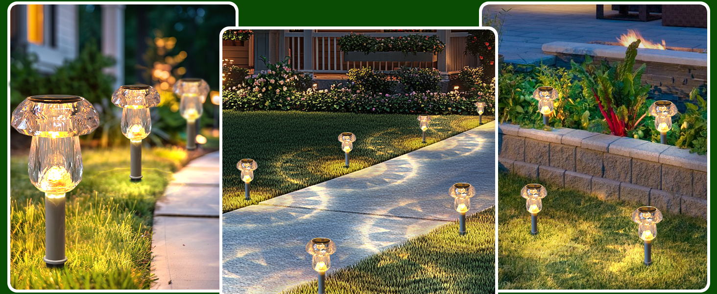 solar outdoor pathway light waterproof