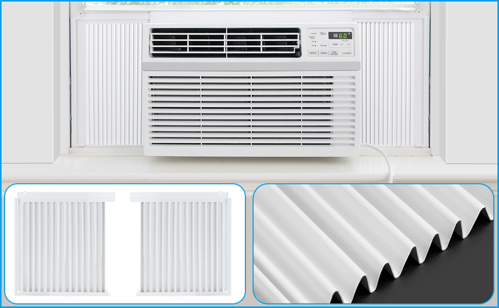 Air Jade Window Air Conditioner Side Panels with Frame, Window AC Side Panel Set for