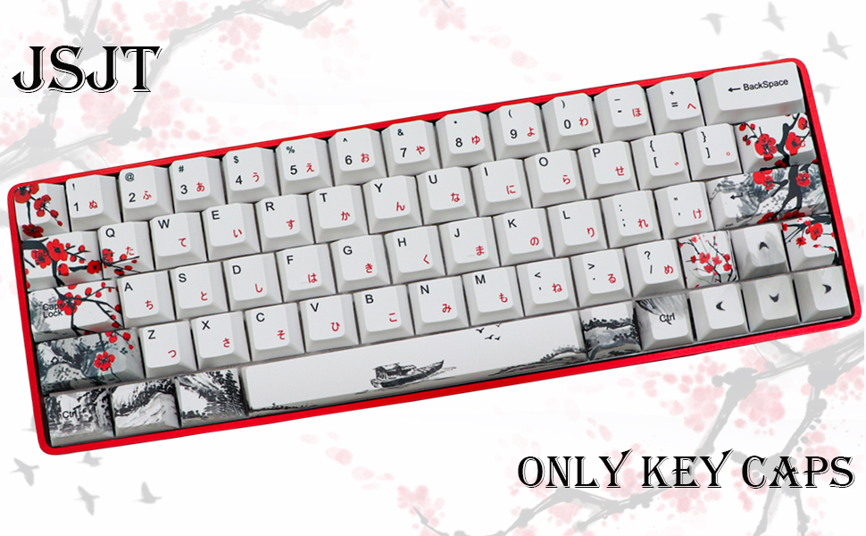 Amazon.com: JSJT Plum Blossom Keycaps 135 Keys Japanese