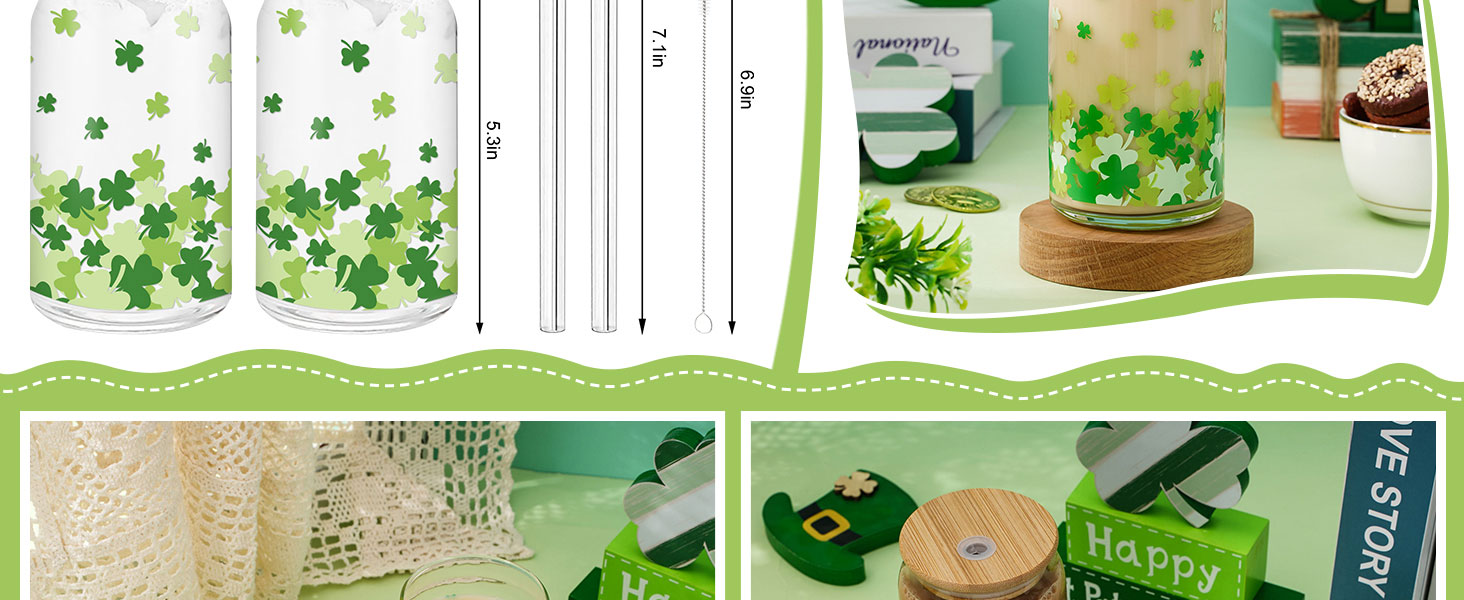 2 Pack St Patrick's Day Drinking Glasses