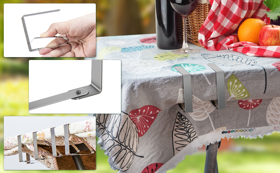 DUXCIYHTA 12 Pack Tablecloth Clips for Folding Tables