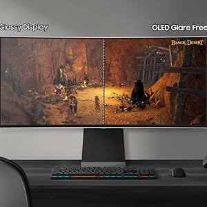 Samsung odyssey gaming monitor oled 34 inch 34” 175hz 240hz 0.03ms glare free