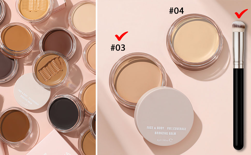 Kaely under Eye Brightener,Conceal Brighten Dark Circles,Cream Pot Full Coverage Concealer Palette