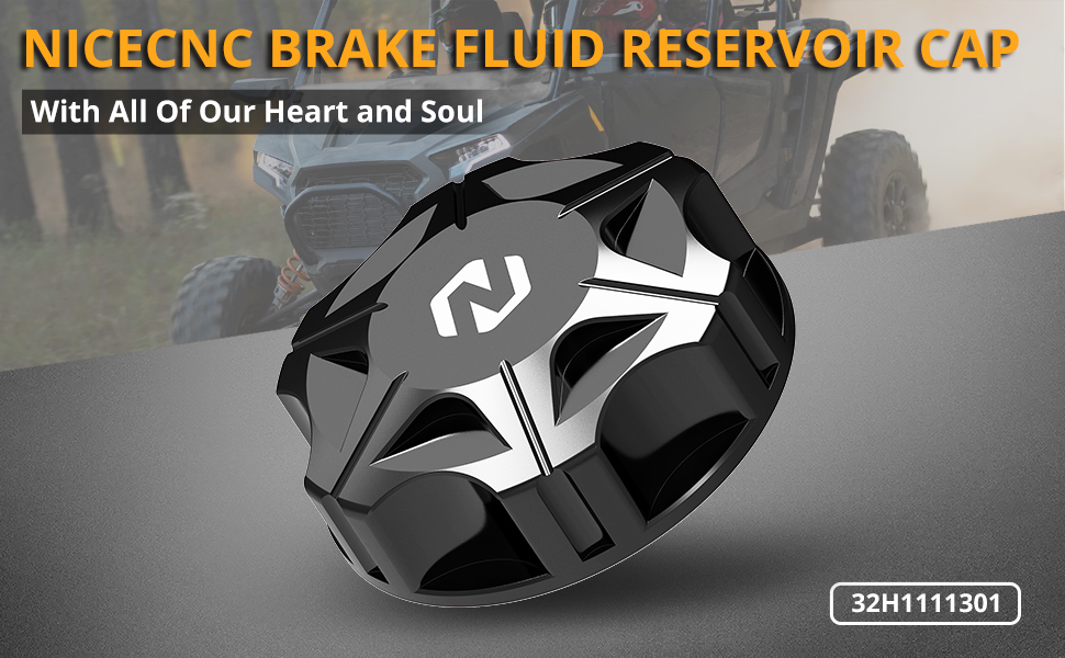 NICECNC Aluminum Brake Fluid Reservoir Cap Compatible with