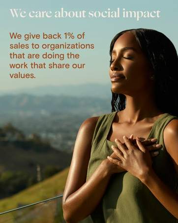 mello by Foria is proud to give back 1% to organization with same values