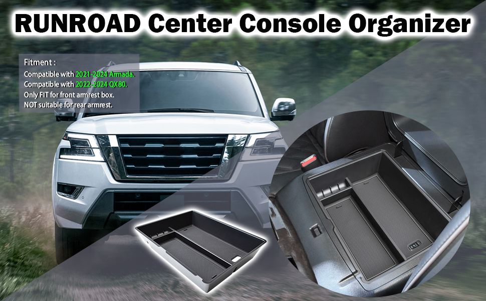 RUNROAD Center Console Organizer Tray Compatible with 2021