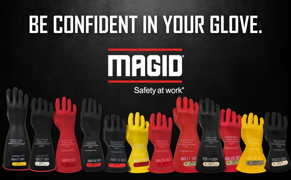 Magid Safety M011B9 Electrical Gloves ASTM D12009 Compliant Class 0