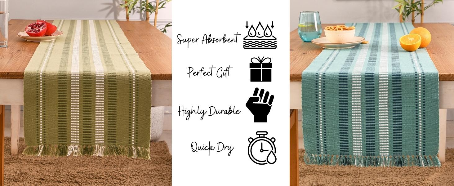 Folkulture Boho Table Runner 90 Inches Long for Farmhouse