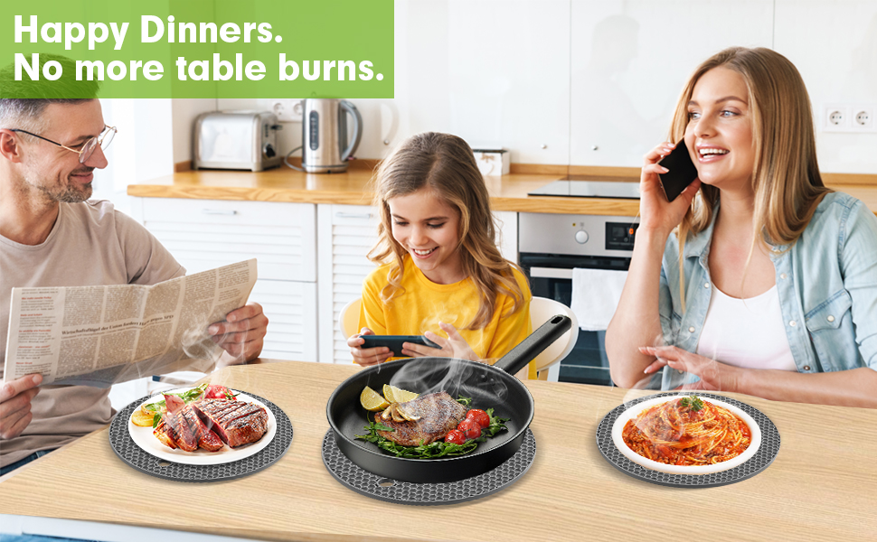 Silicone Trivet Mats, Food Grade