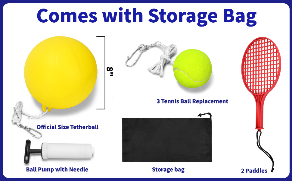 Furypiont Tetherball Tennis Set with Pole，Ball, Rope and