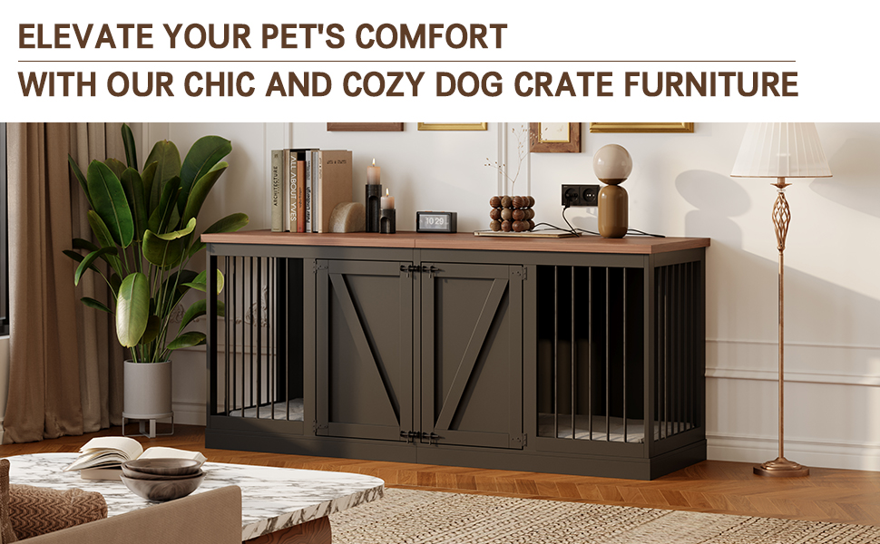 Amazon.com: Dog Crate Furniture - Indoor Wooden Dog Kennel