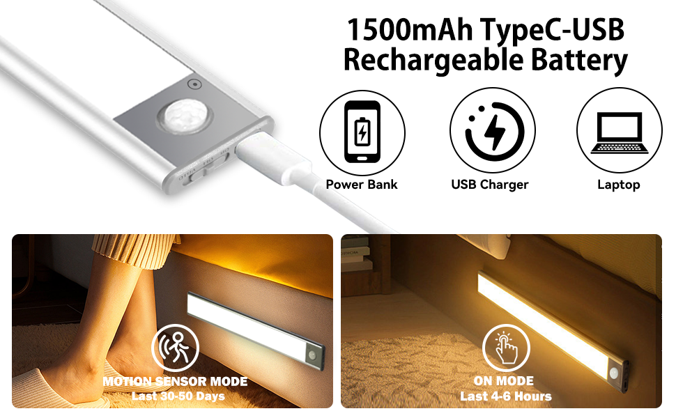 30LED Motion Sensor Under Lights, 9.05in Closet Lights