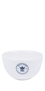 white textured shaving bowl