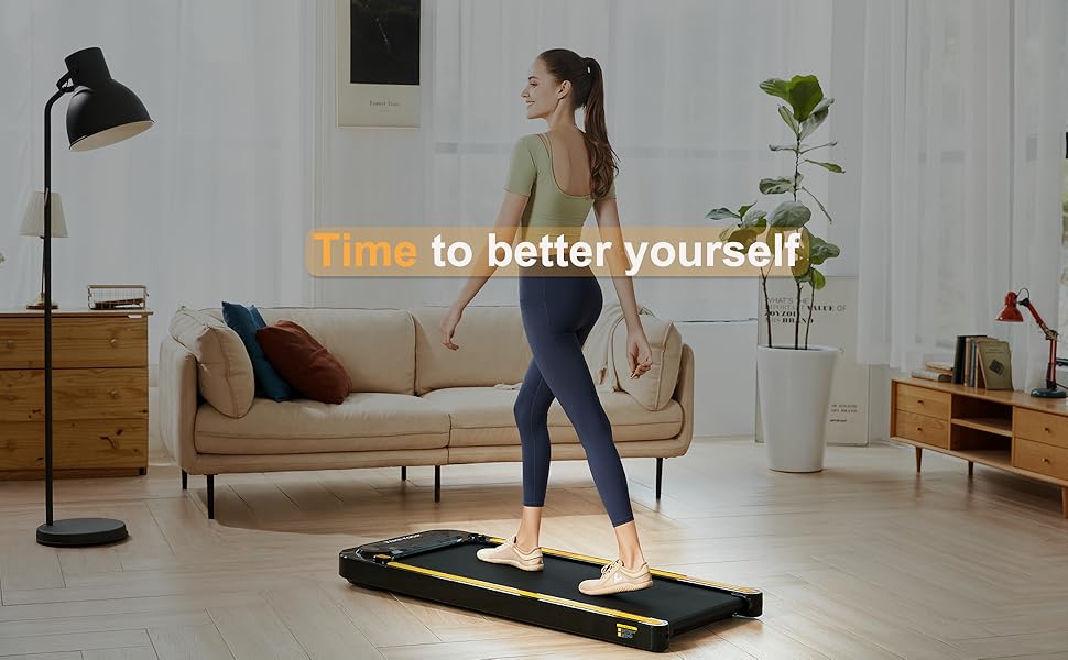 TIMETOOK Under Desk Treadmill, 2.25HP Walking Treadmill