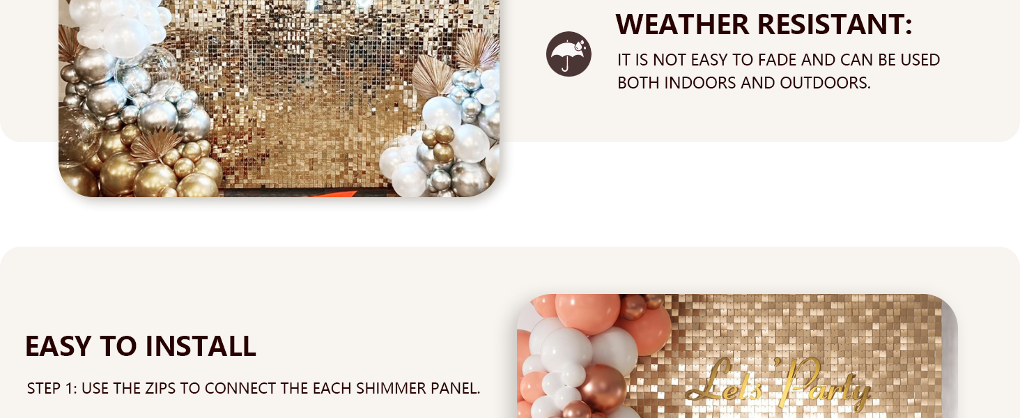 Champagne Gold Shimmer Wall