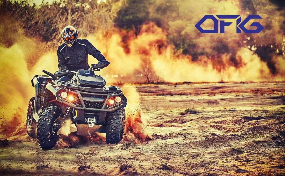 OFIG Universal ATV Rear Passenger Foot Rest, Foldable Heavy Duty Rear