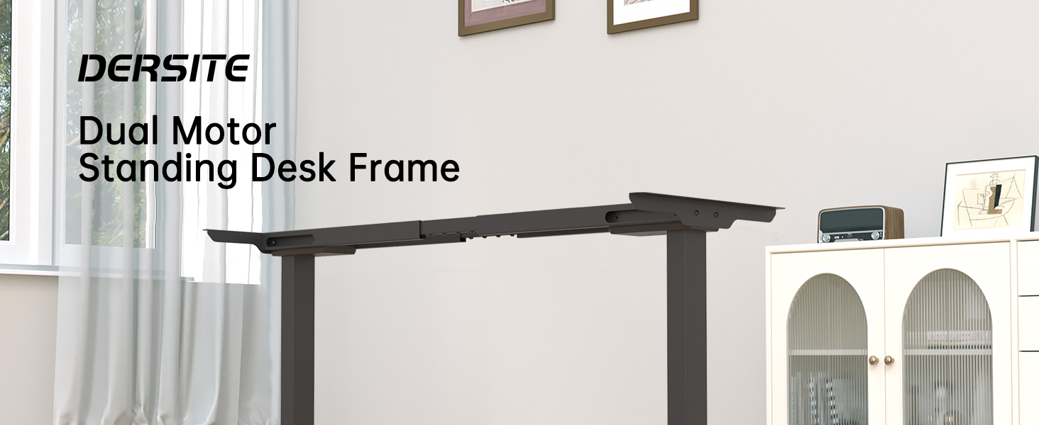 dual motor standing desk frame