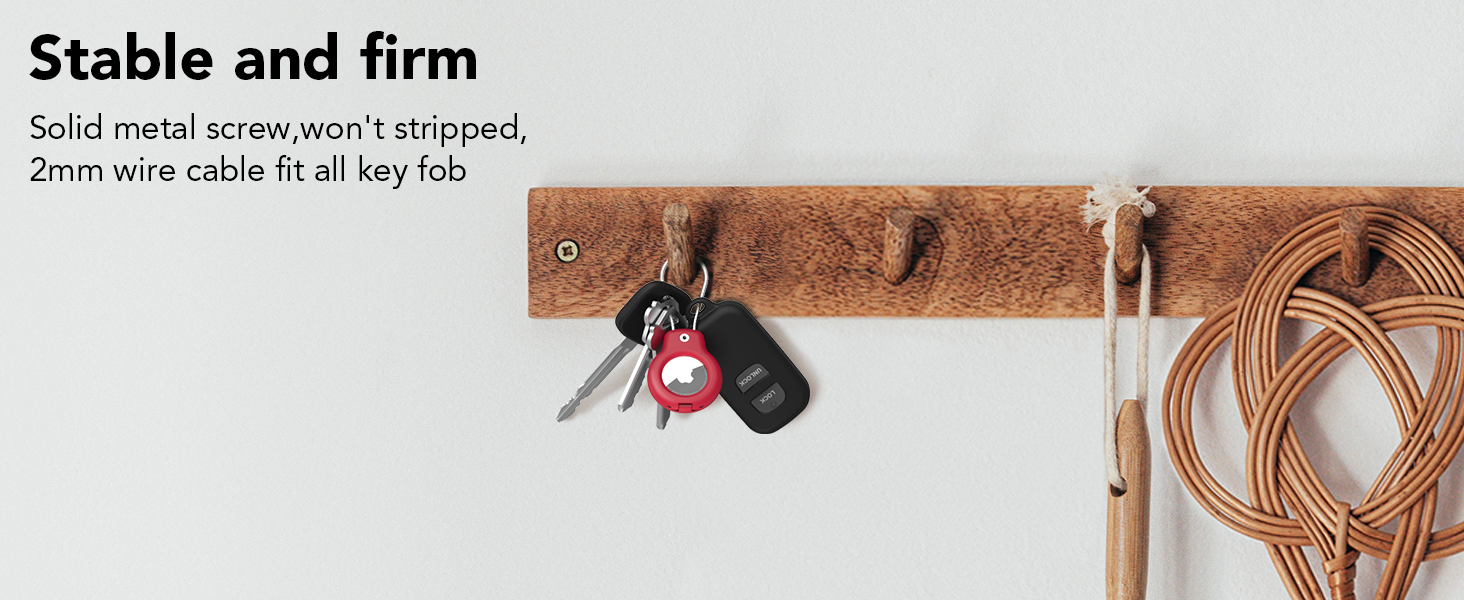 Compatible with AirTag Secure Holder with Wire Cable,4 Pack Air Tag