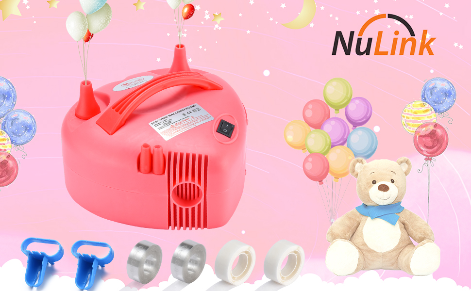 Electric Balloon Pump, NuLink Portable Dual Nozzle Electric